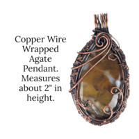 Copper Wire Wrapped Agate Pendant