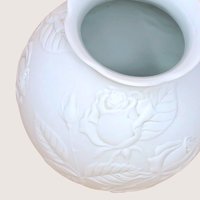 1980s Kaiser West Germany Bisque Vase with Embossed Roses