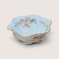 Vintage Porcelain Floral Serving Bowl German Studio