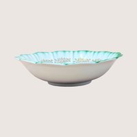 1900s Dresden China Scalloped Bowl 