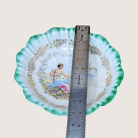 1900s Dresden China Scalloped Bowl 