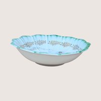 1900s Dresden China Scalloped Bowl 