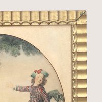 1940s Nicolas Lancret Framed Seesaw & Dropping Hankie Prints