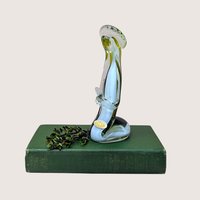 Mid-Century Icet Venezuela "Emerald Prayer" Art Glass Sculpture