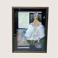 1980s Revlon Jontue Perfume Assemblage Shadow Box Wall Art