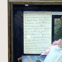 Vintage Framed Jontue Perfume Shadow Box Collage Art