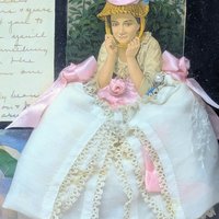Vintage Framed Jontue Perfume Shadow Box Collage Art