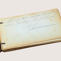 1948 Hand-Carved Wooden High School Autograph Book 