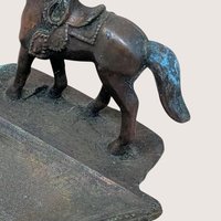 1930 John Wright Horse Cast Metal Ashtray
