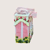 1980s Ceramic Bunny Bag Vase