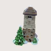Vintage Dept 56 Silo and Hayshed Village Set