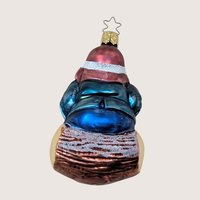 Merck Family Gnome on Log Ornament