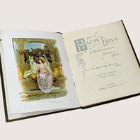 1904 Shakespeare Birthday "Happy Days" Leather-Bound Book
