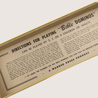 1960s Warner Press Cardboard Bible Dominos Game