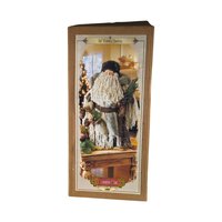 2000 Grandeur Noel Fabric Santa Figurine – Victorian Style Faux Fur Christmas Decor