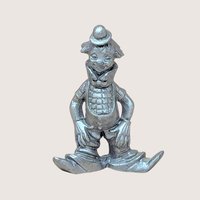 1980s Pewter Clown Figurine Set 