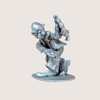 1980s Pewter Clown Figurine Set 
