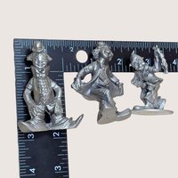 1980s Pewter Clown Figurine Set 