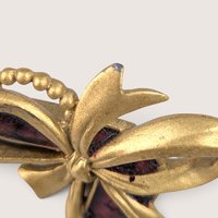 Vintage Ornate Enamel High Heel And Floral Jeweled Photo Frame