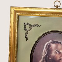 1950s Turner Framed Head of Christ Portrait Print