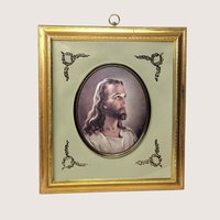 1950s Turner Framed Head of Christ Portrait Print