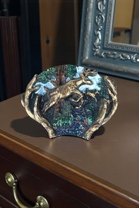 1982 Leaping Buck and Doe Belt Buckle