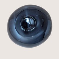1930s Ornate Handled Black Glass Dish