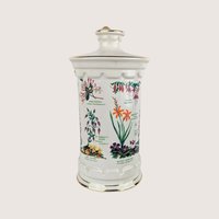 Empty 1980s JP Van Winkle Ceramic Old Commonwealth Flowers of Ireland Decanter