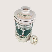 Empty 1980s JP Van Winkle Ceramic Old Commonwealth Flowers of Ireland Decanter