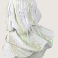 1970s Holland Mold Iridescent Ceramic Ghost Light