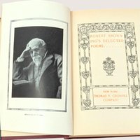 Antique Robert Brownings Poems Hardcover Book