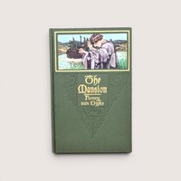Vintage green cloth hardcover book with gold gilt lettering and inset illustration of a robed figure by a river