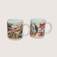 1987 Flambro Circus Poster Mugs Set of 4