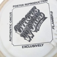 1980s Flambro Ceramic Circus Poster Mugs Set