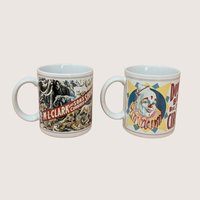 1987 Flambro Circus Poster Mugs Set of 4