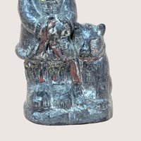 1970s Wolf Sculpture Original Eskimo Child and Dog Figurine