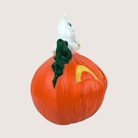 Vintage Halloween Ceramic Ghost and Pumpkin Figurine