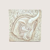1960s Z. Danjell Greek Wall Art: Horse & Bull Plaster Pair