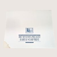 1987 Minnesota Pheasant Habitat Stamp Print by Brian Jarvi