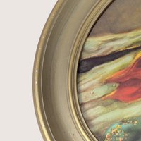 1950s Ann Allaben Chico and Elena Oval Framed Prints Pair