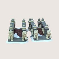 1990s Department 56 Heritage Village Bridges Pair