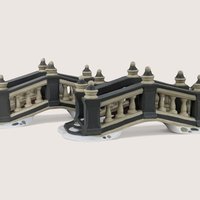 Vintage Department 56 Lionhead Bridge Heritage Village Pair