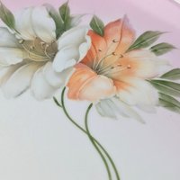 1910s ZS Co Bavaria Porcelain Handled Cake Plate