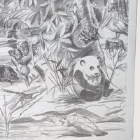 1998 S.G. Thautatta Signed Surrealist Jungle Nature Framed Print