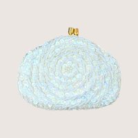 1960s Princess Gardner Beaded Sequin Coin Purse with Box