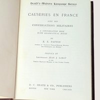 1918 Causeries en France by E.E. Pattou