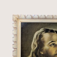 1960s Warner Sallman Head of Christ Framed Lithograph Print