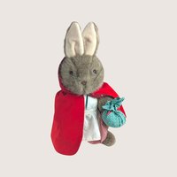 1980s Eden Toys Plush Peter Rabbit and Mrs Rabbit Pair
