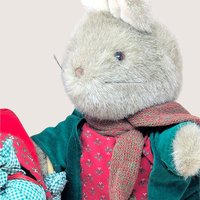 1980s Eden Peter Rabbit and Mrs Rabbit Plush Pair