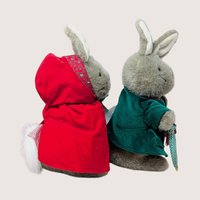 1980s Eden Peter Rabbit and Mrs Rabbit Plush Pair